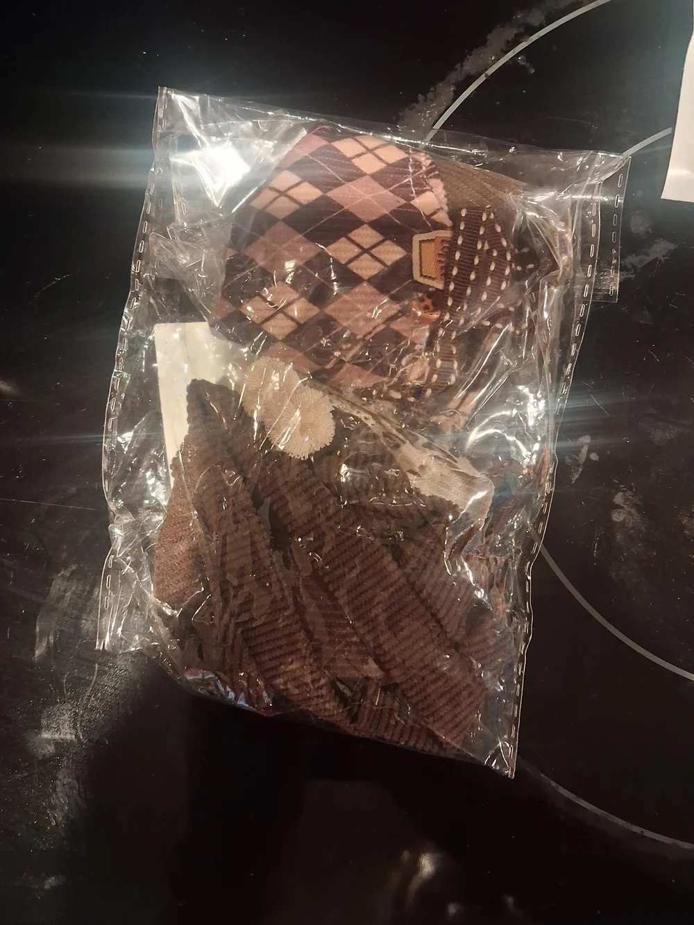 Baby Doll Brown Ribbed Cap and Accessories Set